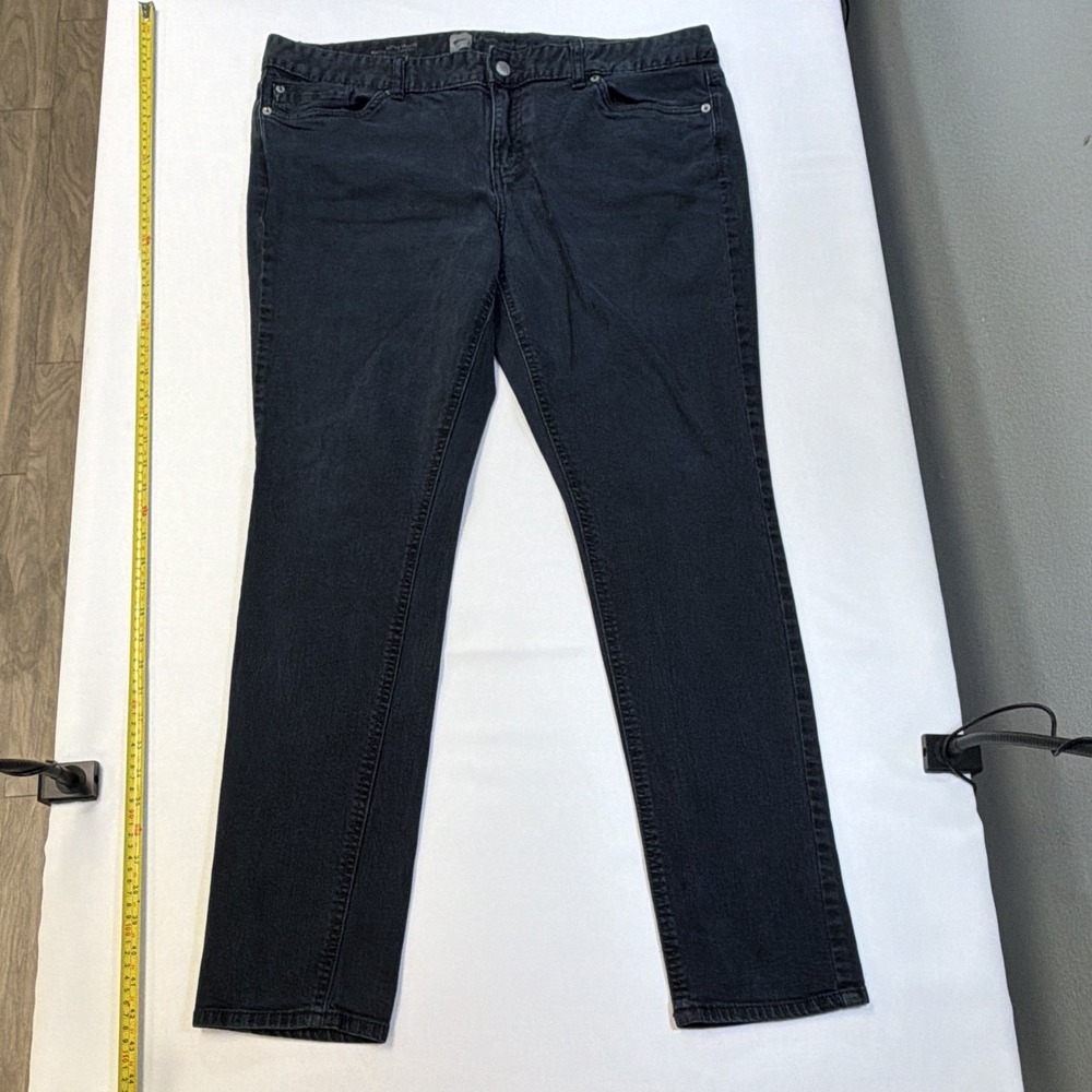 Mossimo Premium Denim Curvy Skinny Jeans Womens 16 Regular Black Stretch